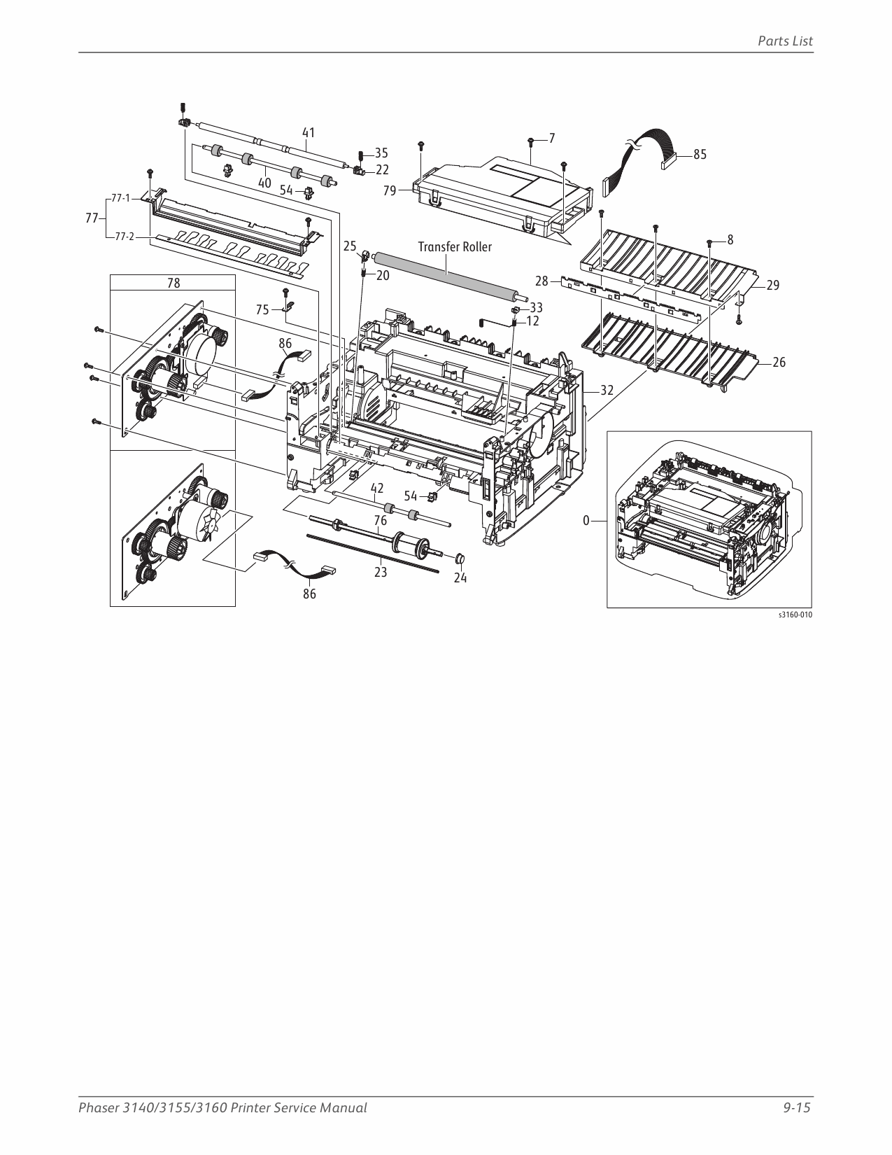 Xerox Phaser 3140 3155 3160 Parts List and Service Manual-6